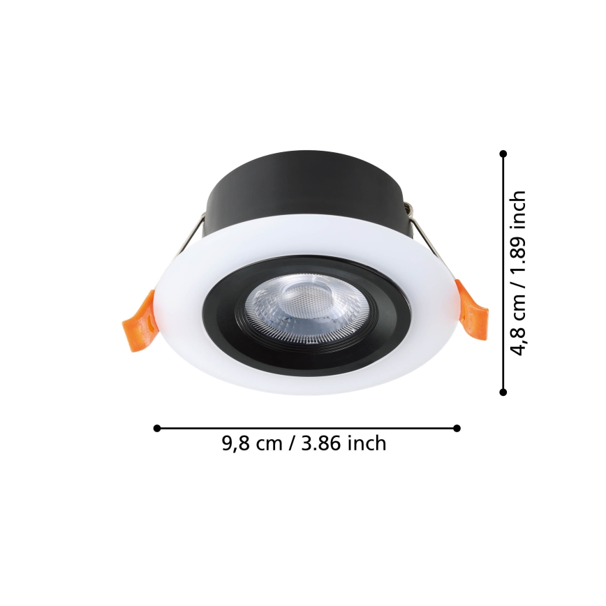 Eglo - Lámpara empotrable LED LED/4,8W/230V negro