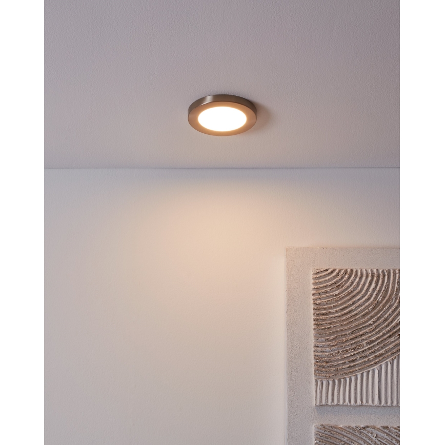 Eglo - Foco empotrado LED/5,5W/230V 3000K cromo mate Ø 11,7 cm
