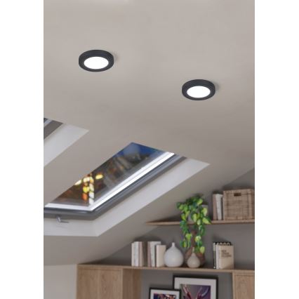 Eglo - Luminaria empotrada LED/5,5W/230V 4000K negra Ø 11,7 cm