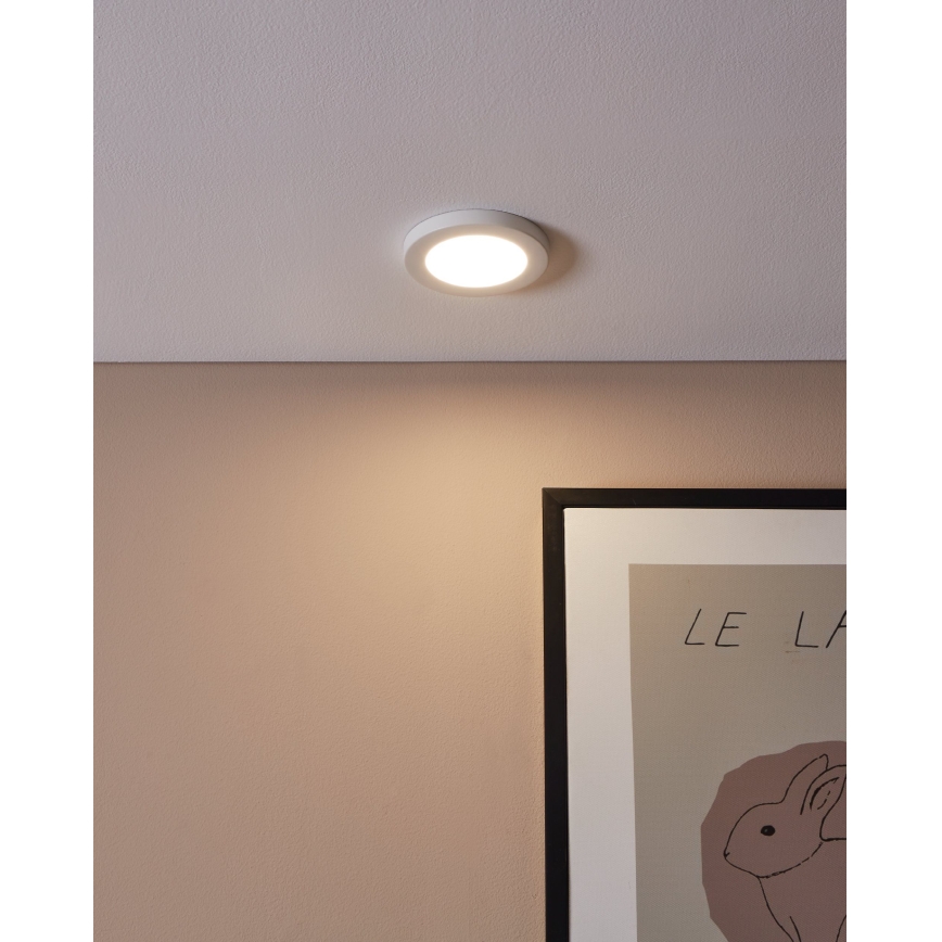 Eglo - Luminaria empotrada LED 5,5W/230V, 4000K, blanco, Ø 11,7 cm
