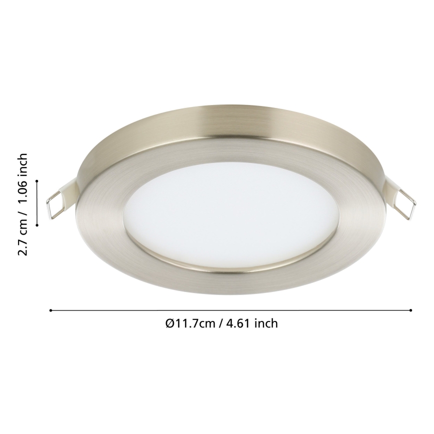 Eglo - Luminaria empotrada LED/5,5W/230V 4000K cromo mate Ø 11,7 cm