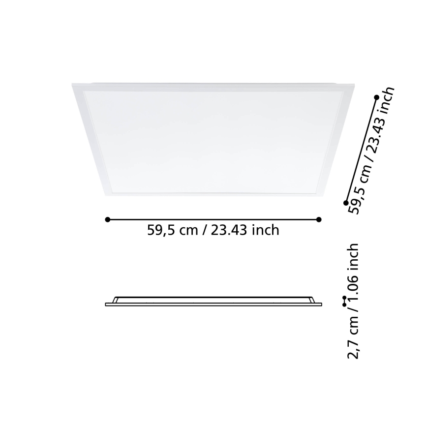 Eglo - Panel LED de superficie LED/34,5W/230V 60x60 cm