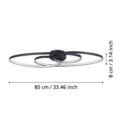 Eglo - Luminaria de techo LED regulable LED/38W/230V