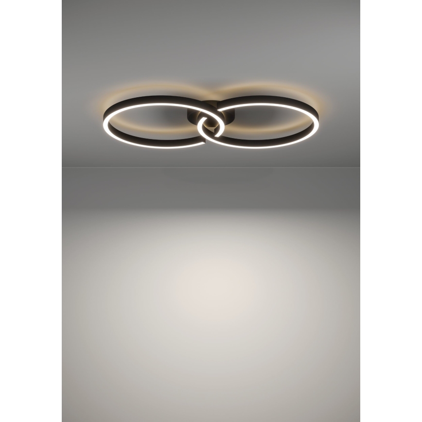 Eglo 900955 - Plafón LED RGBW regulable LED/19,5W/230V 2700-6500K negro + mando a distancia