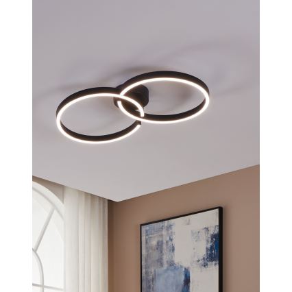 Eglo 900955 - Plafón LED RGBW regulable LED/19,5W/230V 2700-6500K negro + mando a distancia