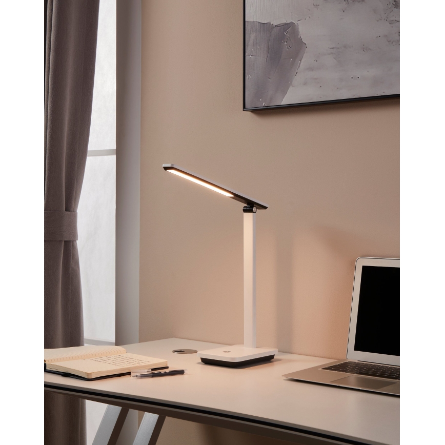 Eglo 900956 - Lámpara de mesa LED recargable y regulable INIESTA 3,6W/5V 1800mAh blanco