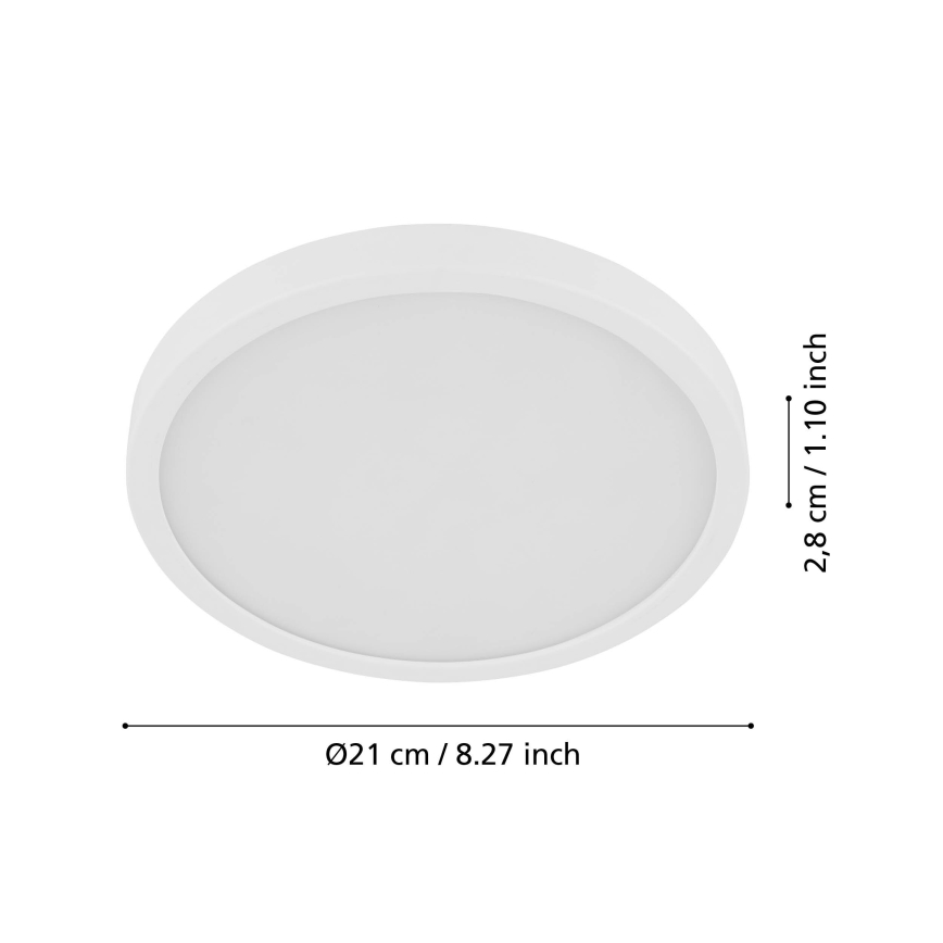 Eglo - Plafón LED con sensor FUEVA LED/17W/230V 3000K ø  21cm