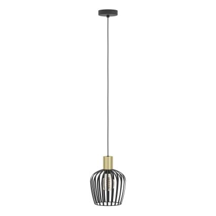 Eglo - Lámpara colgante 1xE27/40W/230V negro/dorado