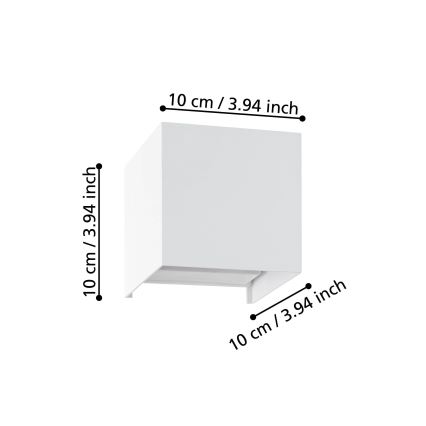 Eglo - Aplique LED 2xLED/1,5W/230V 3000K blanco