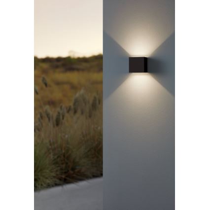 Eglo - Aplique LED para exterior 2xLED/2,8W/230V IP54 negro