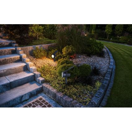 Eglo - Lámpara solar LED RGBW regulable LED/3W/4,5V IP44 negra + mando a distancia