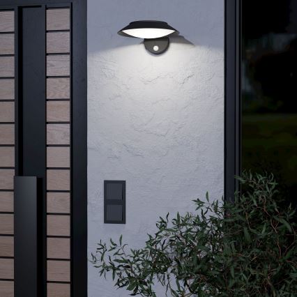 Eglo - Aplique LED solar con sensor LED/7W/3,7V 2200 mAh IP44