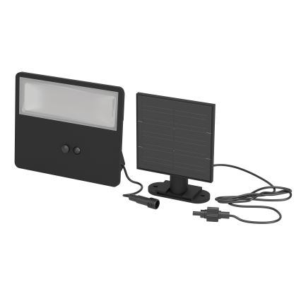 Eglo - Aplique solar de pared con sensor LED/6,7W/3,7 2400 mAh IP44 negro