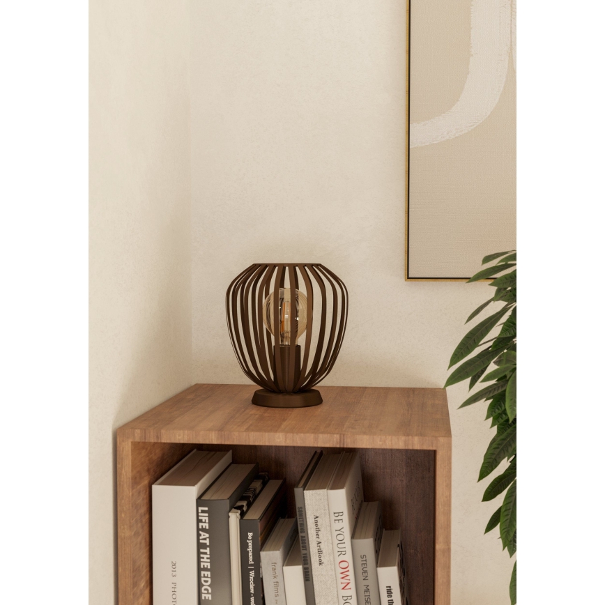 Eglo - Lámpara de mesa 1xE27/40W/230V bronce