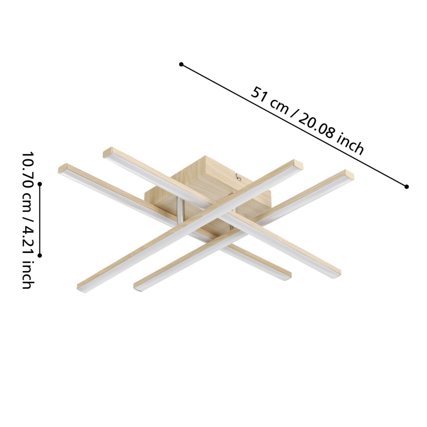 Eglo - LED lámpara de techo LED/20,5W/230V dorada