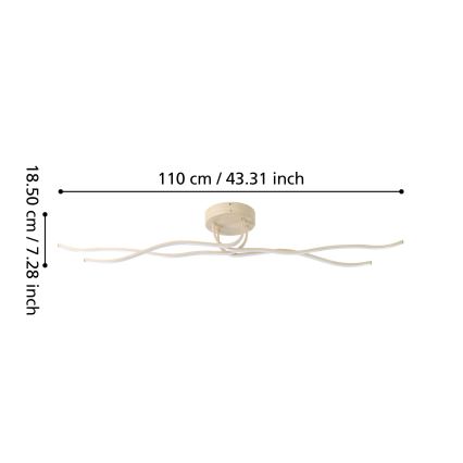 Eglo - Lámpara de techo LED/37W/230V marrón