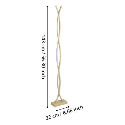 Eglo - LED Lámpara de pie LED/36W/230V dorada