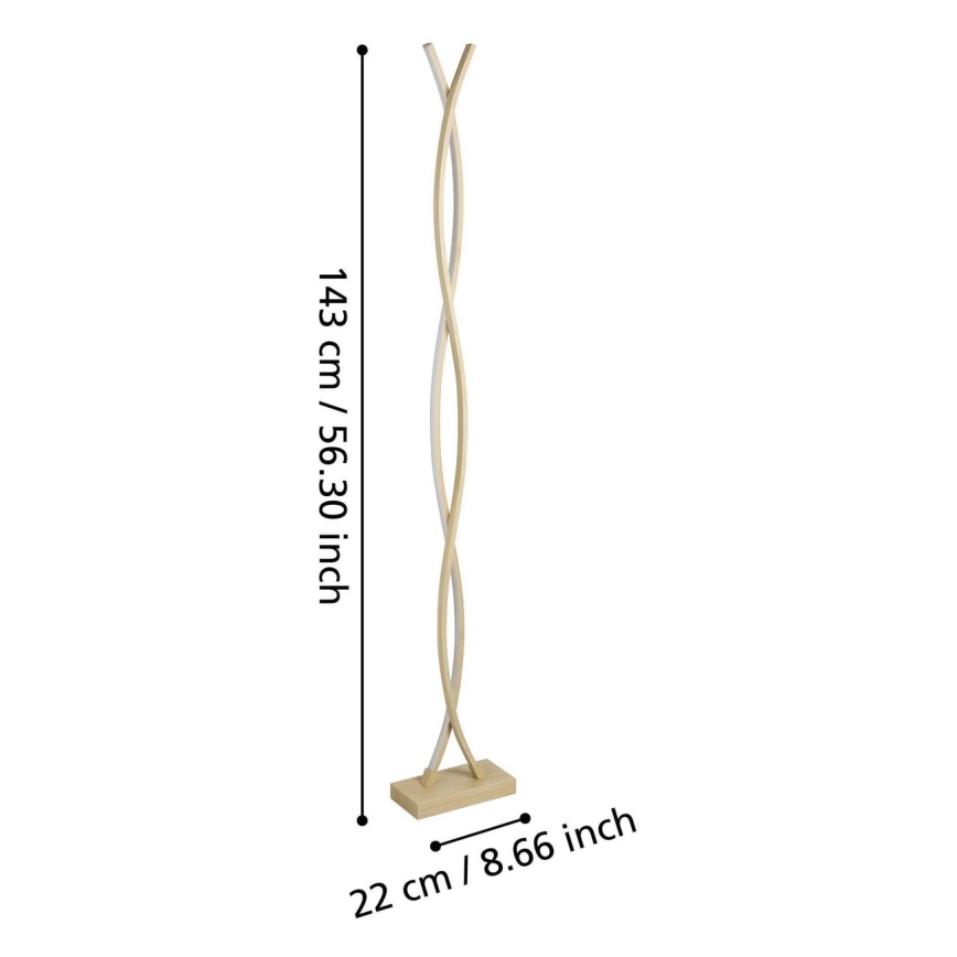 Eglo - LED Lámpara de pie LED/36W/230V dorada