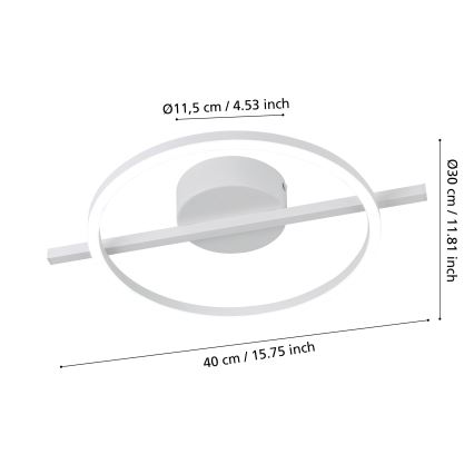 Eglo - Plafón LED RGBW regulable LED/17W/230V 2700-6500K blanco + control remoto
