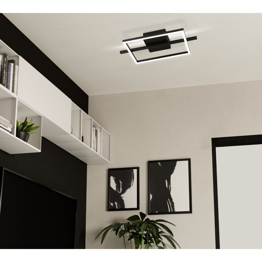 Eglo - Plafón LED RGBW regulable LED/17W/230V 2700-6500K negro + control remoto