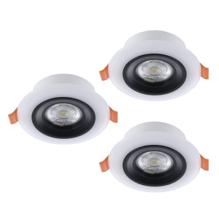 Eglo - Set de 3 downlights empotrables LED RGBW regulables para baño LED/3,8W/230V 2700-6500K IP44 + mando a distancia