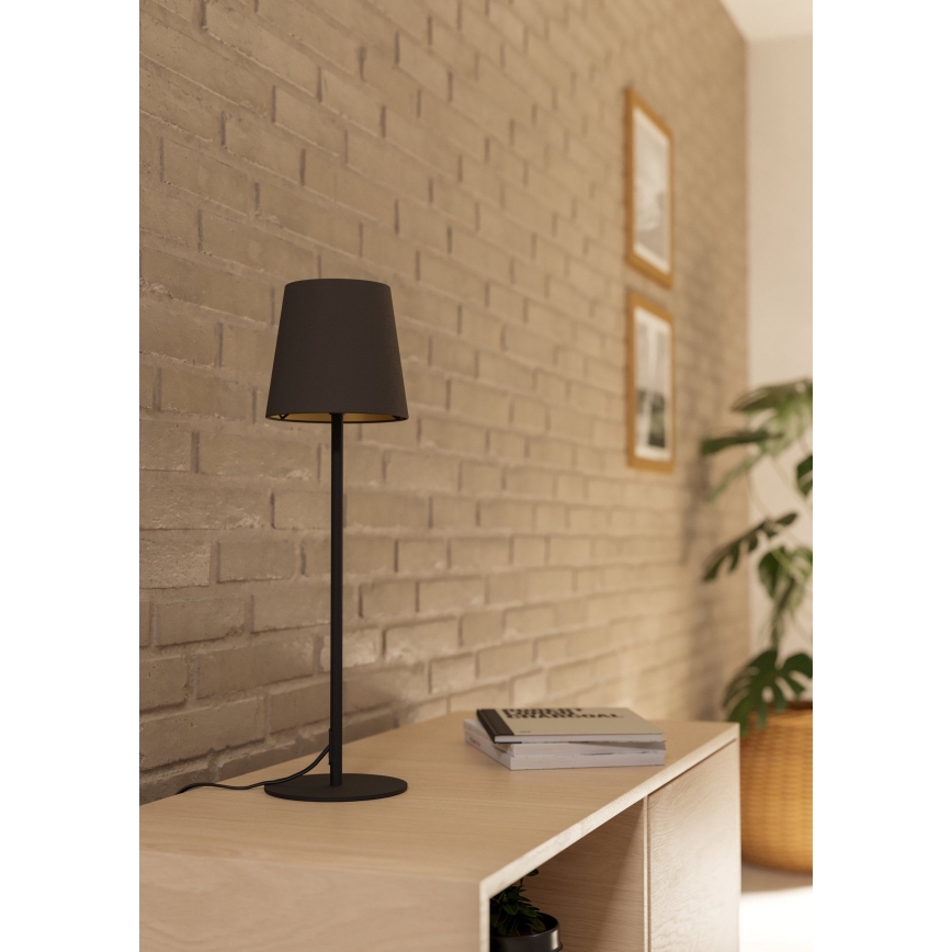 Eglo - Lámpara de mesa 1xE14/40W/230V negra/marrón