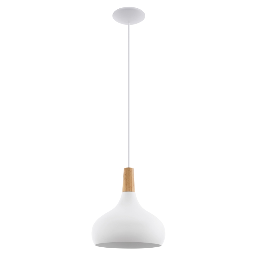 Eglo - Lámpara colgante 1xE27/60W/230V diá. 28 cm blanco