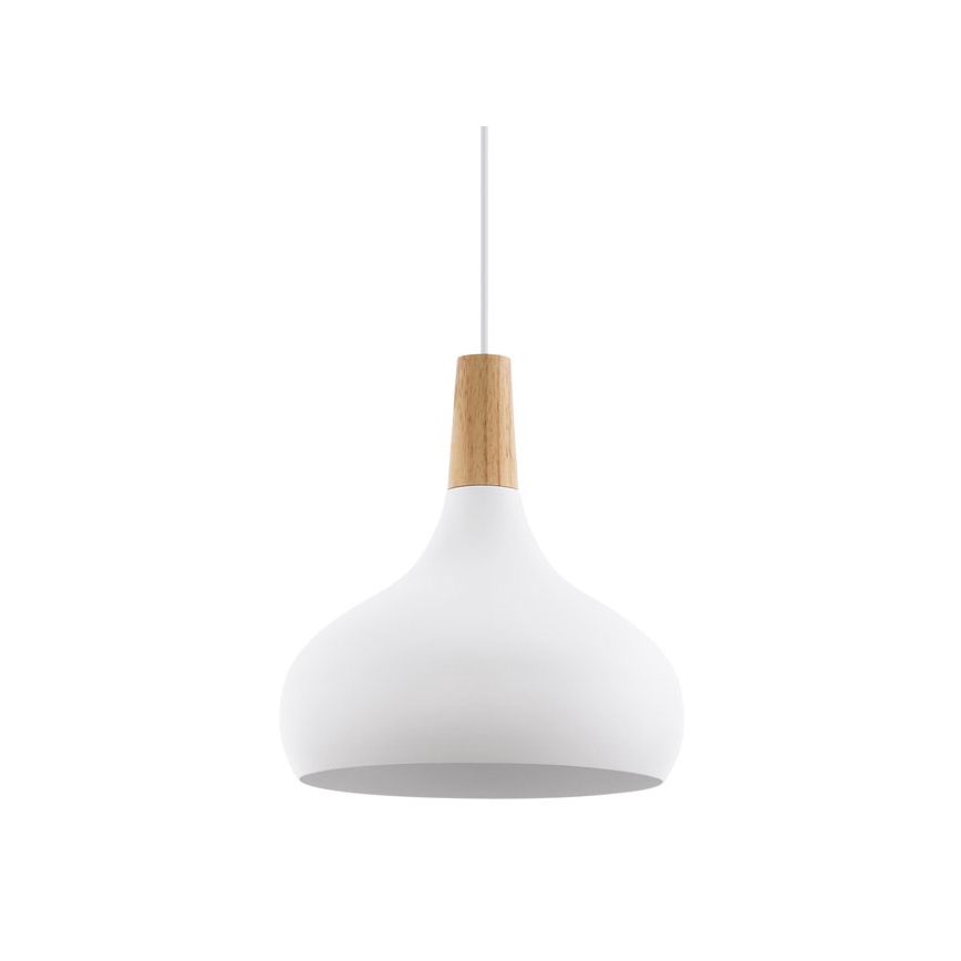 Eglo - Lámpara colgante 1xE27/60W/230V diá. 28 cm blanco