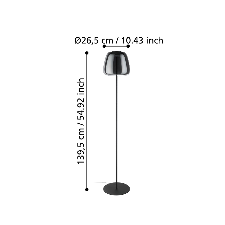Eglo - Lámpara de pie LED RGBW regulable LED/15,5W/230V 2700-6500K ahumada