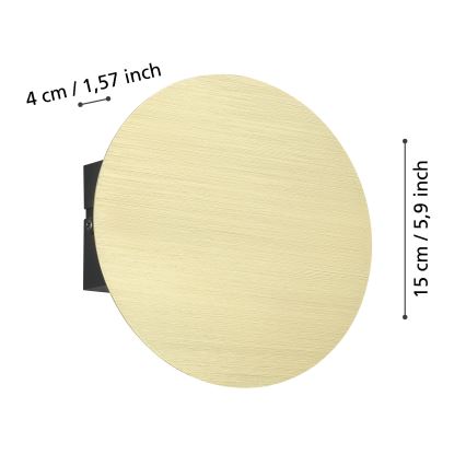 Eglo - Aplique LED LED/4W/230V 3000K dorado