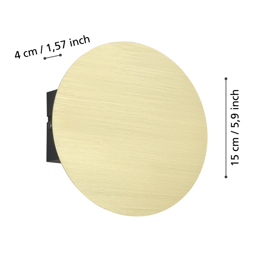 Eglo - Aplique LED LED/4W/230V 3000K dorado