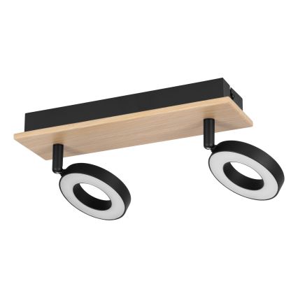 Eglo - Foco LED 2xLED/4,2W/230V negro/marrón