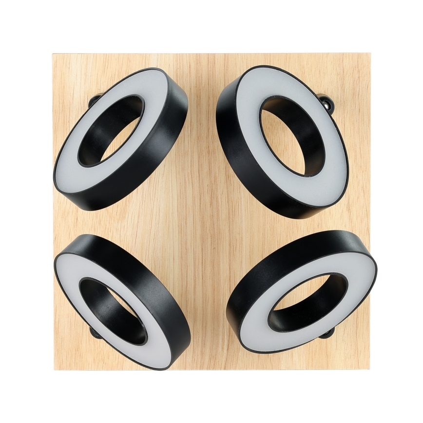 Eglo - Lámpara de focos LED 4xLED/4,2W/230V negro/marrón