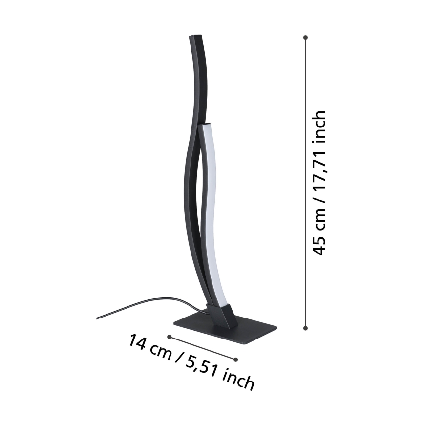 Eglo - Lámpara de mesa LED LED/12W/230V 4000K negro