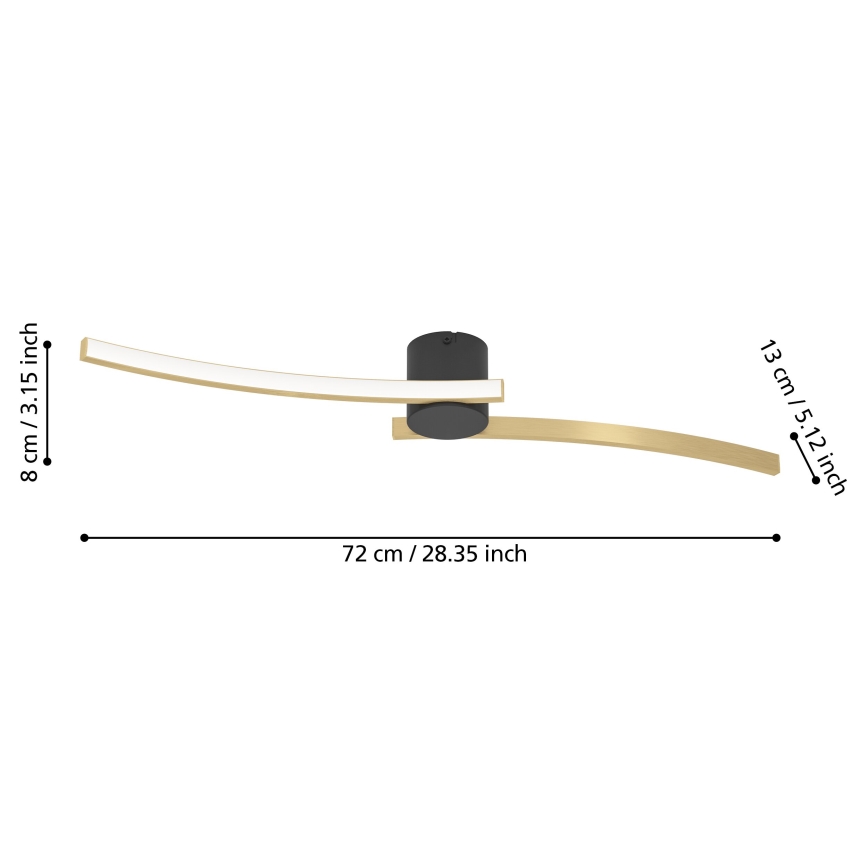 Eglo - Plafón LED LED/12W/230V 4000K dorado