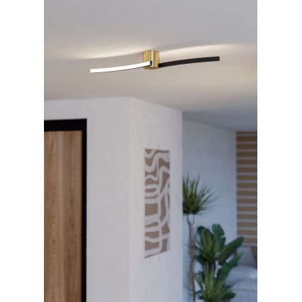 Eglo - Plafón LED LED/12W/230V 4000K negro