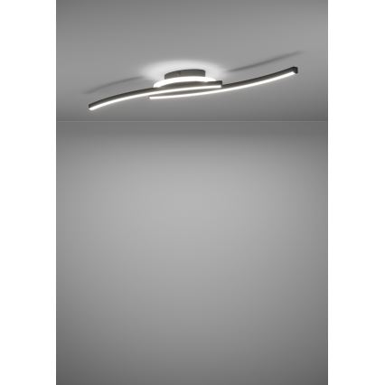 Eglo - Plafón LED LED/12W/230V 4000K negro