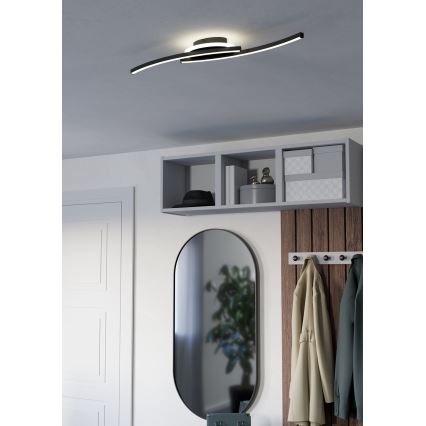 Eglo - Plafón LED LED/12W/230V 4000K negro
