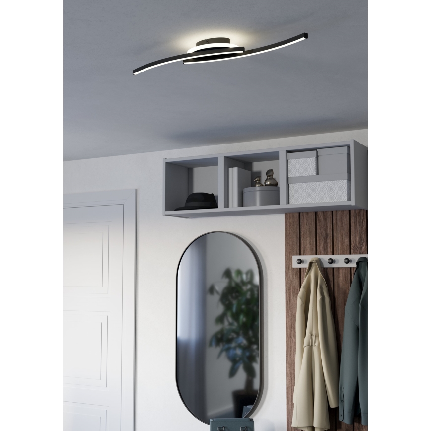 Eglo - Plafón LED LED/12W/230V 4000K negro