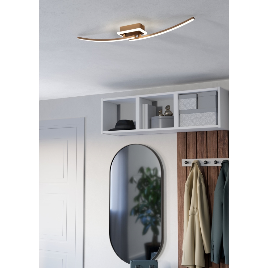 Eglo - Plafón LED LED/12W/230V 4000K cobre