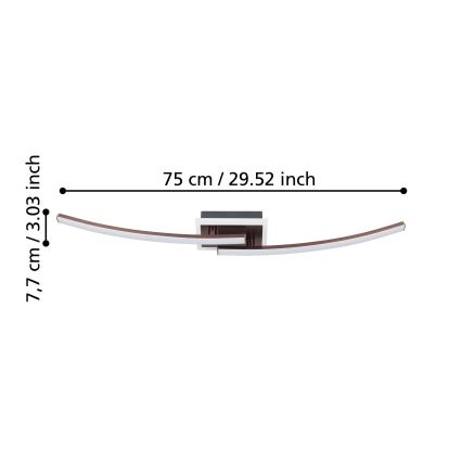 Eglo - Plafón LED LED/12W/230V 4000K cobre