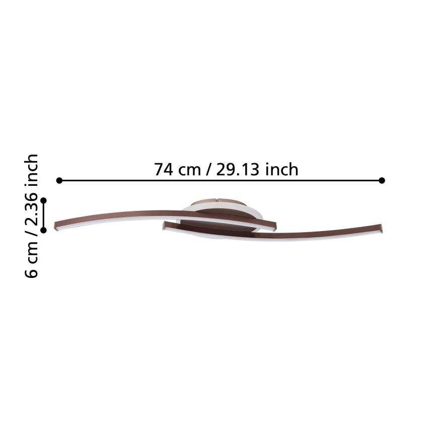 Eglo - Plafón LED LED/12W/230V 4000K cobre