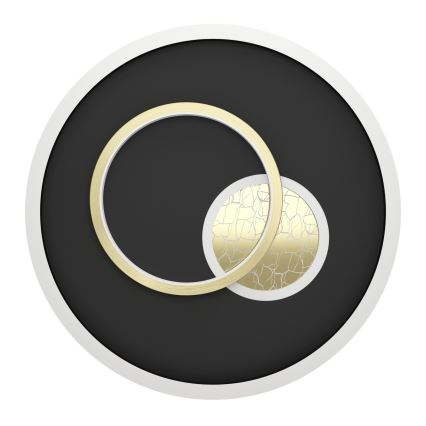 Eglo - Lámpara de techo LED/14W/230V + LED/8,5W Ø 38 cm negra/dorada