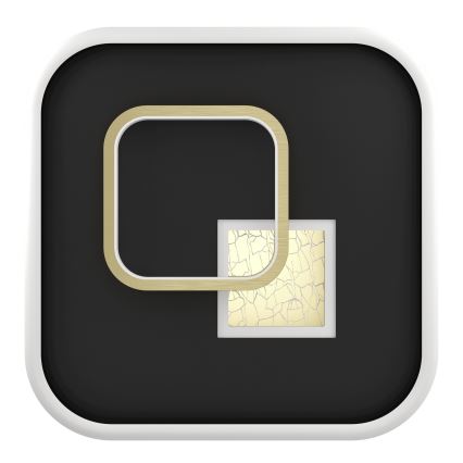 Eglo - Luminaria de techo LED/16,2W/230V + LED/9,2W 38x38 cm negro/dorado