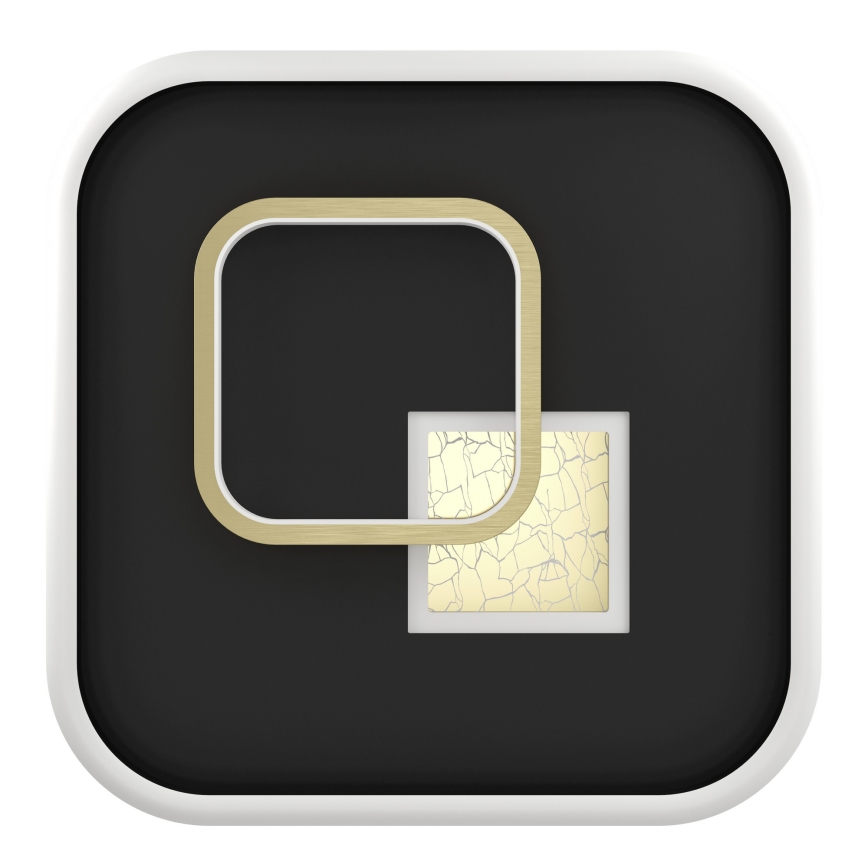 Eglo - Luminaria de techo LED/16,2W/230V + LED/9,2W 38x38 cm negro/dorado