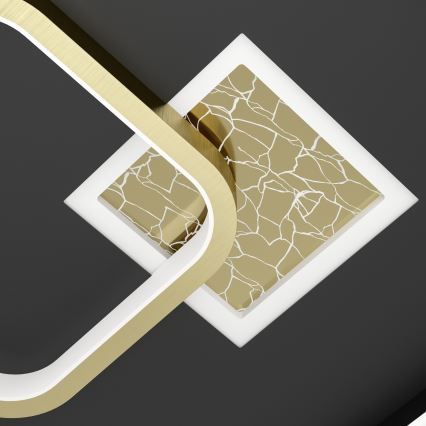 Eglo - Luminaria de techo LED/16,2W/230V + LED/9,2W 38x38 cm negro/dorado