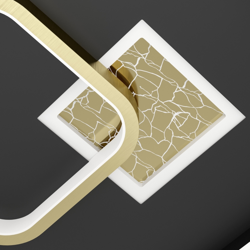 Eglo - Luminaria de techo LED/16,2W/230V + LED/9,2W 38x38 cm negro/dorado