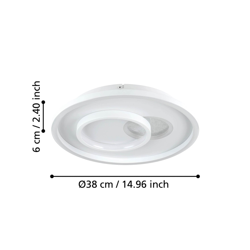 Eglo - Lámpara de techo LED LED/14W/230V + LED/8,5W diámetro 38 cm blanca