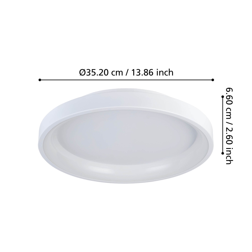 Eglo - Plafón LED regulable LED/12W/230V 2700-6500K blanco + control remoto