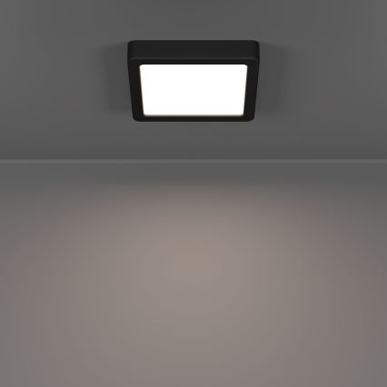 Eglo - Lámpara de techo LED 7 W/230 V 2700/4000/6500 K 15 x 15 cm negra